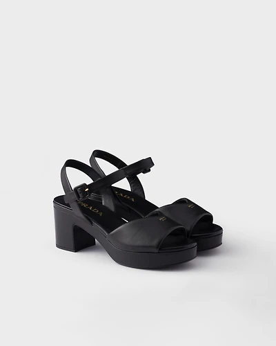 Padded nappa leather sandals