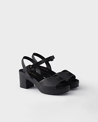 Padded nappa leather sandals