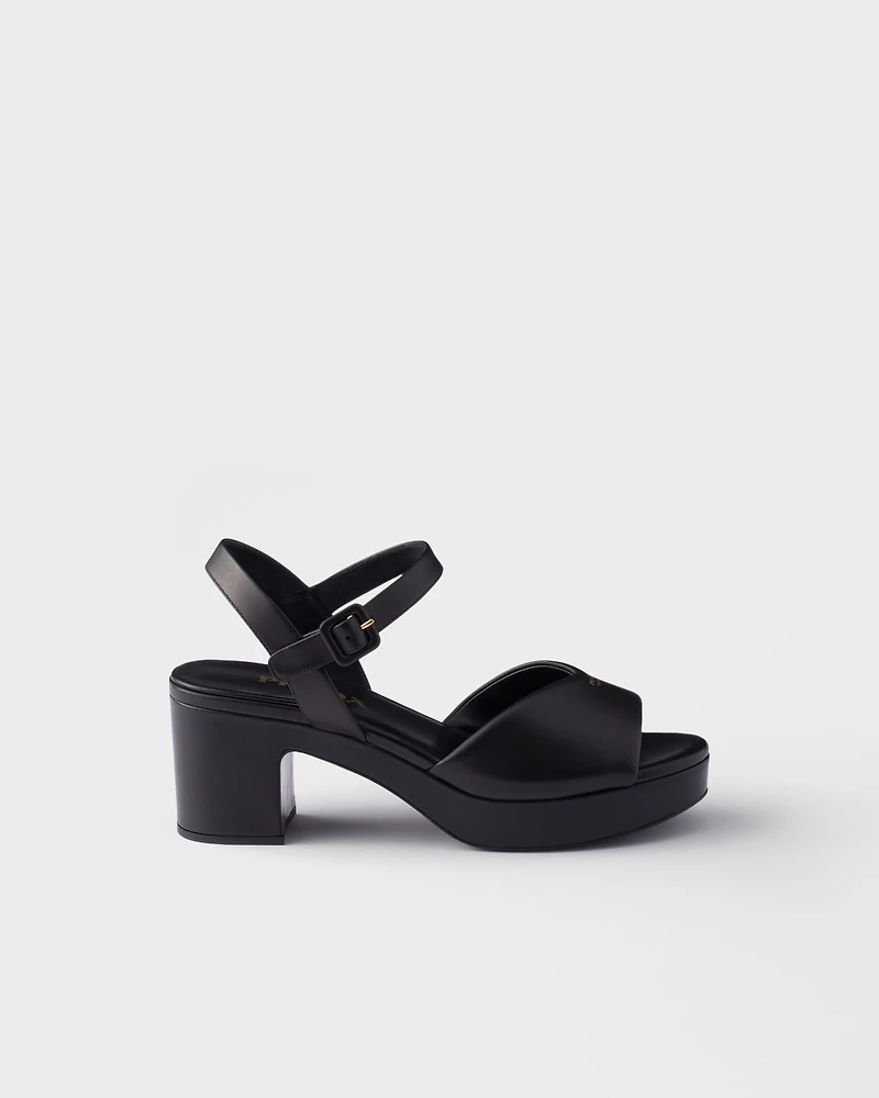 Padded nappa leather sandals