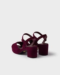 Padded suede sandals