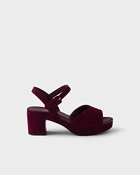 Padded suede sandals