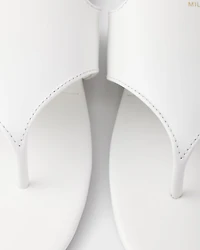 Brushed leather thong sandals