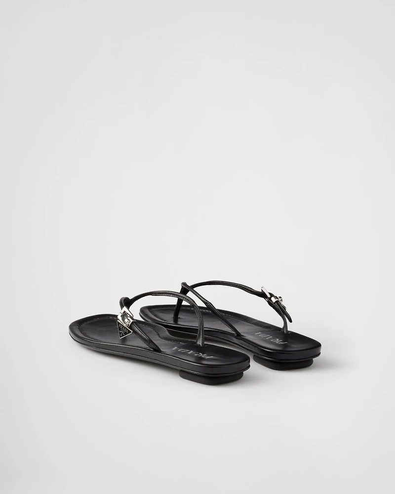 Leather thong sandals