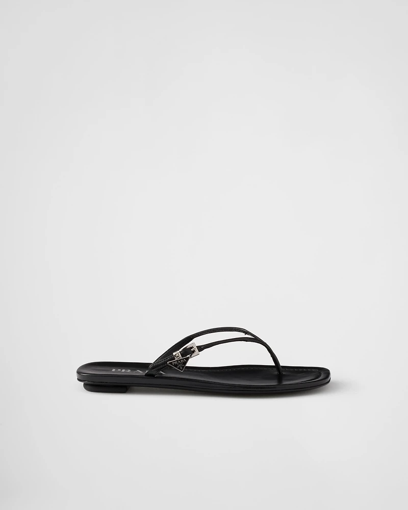Leather thong sandals