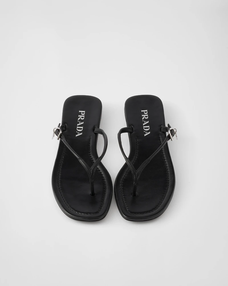 Leather thong sandals