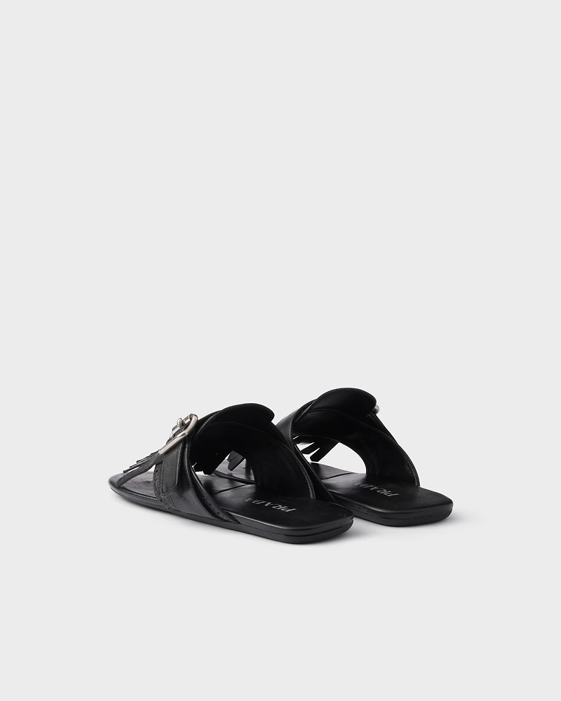 Shuffle leather thong sandals