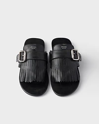 Shuffle leather thong sandals