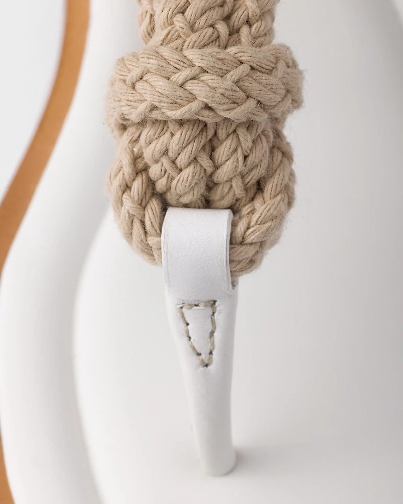 Leather and cord thong sandals
