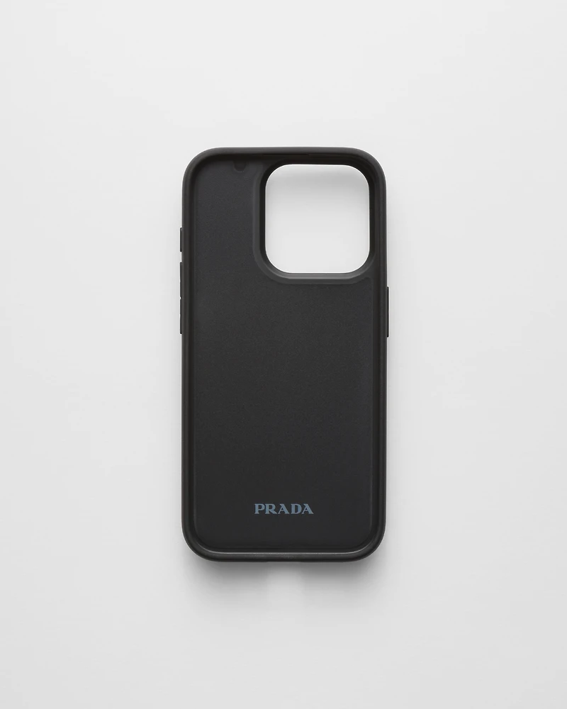 Saffiano leather cover for iPhone 15 Pro