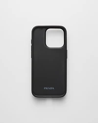 Saffiano leather cover for iPhone 15 Pro
