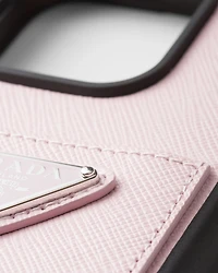 Saffiano leather cover for iPhone 15 Pro