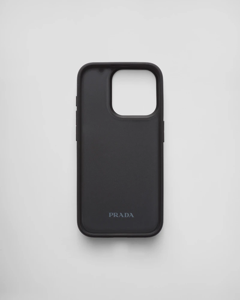 Saffiano leather cover for iPhone 15 Pro
