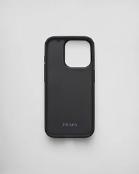 Saffiano leather cover for iPhone 15 Pro
