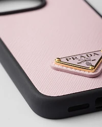 Saffiano leather cover for iPhone 15 Pro