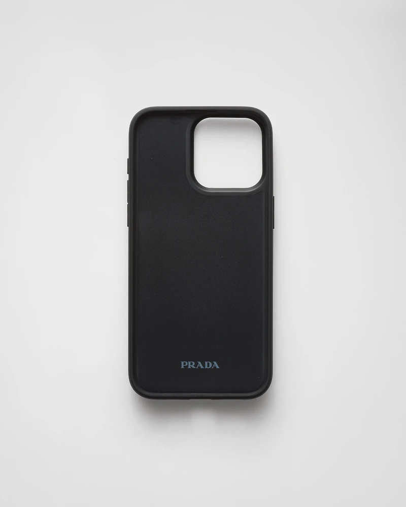 Saffiano leather cover for iPhone 15 Pro Max