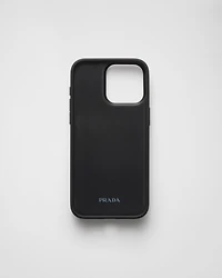 Saffiano leather cover for iPhone 15 Pro Max