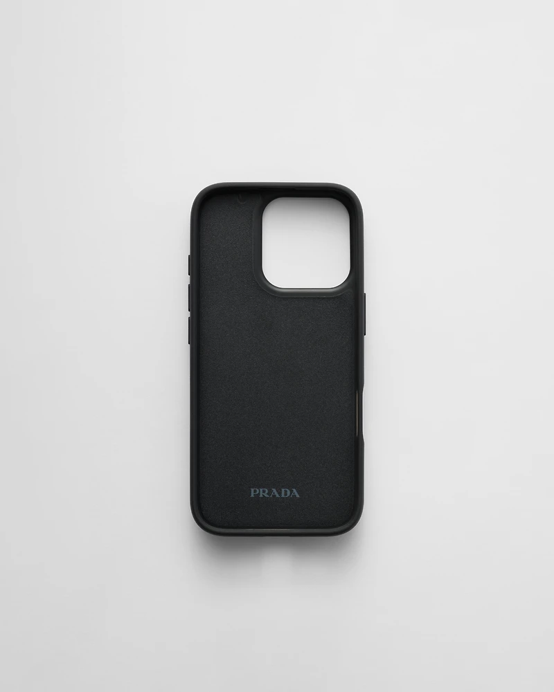 Saffiano leather case for iPhone 16 Pro