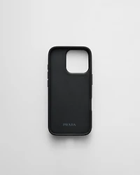 Saffiano leather case for iPhone 16 Pro