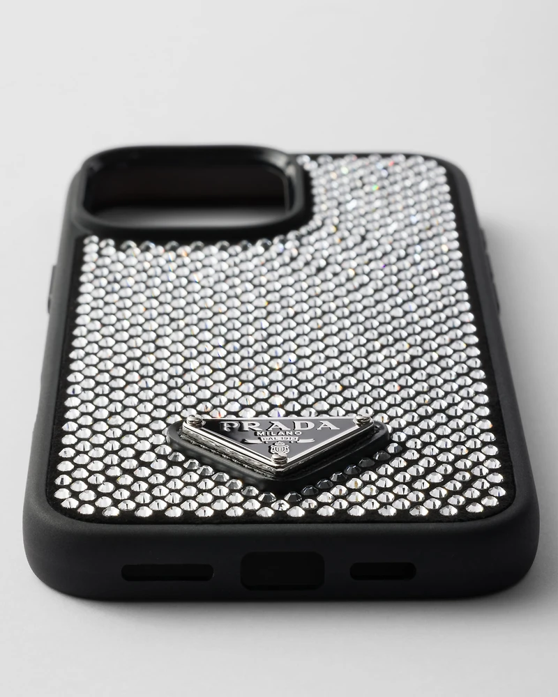 Crystal-studded cover for iPhone 16 Pro Max 