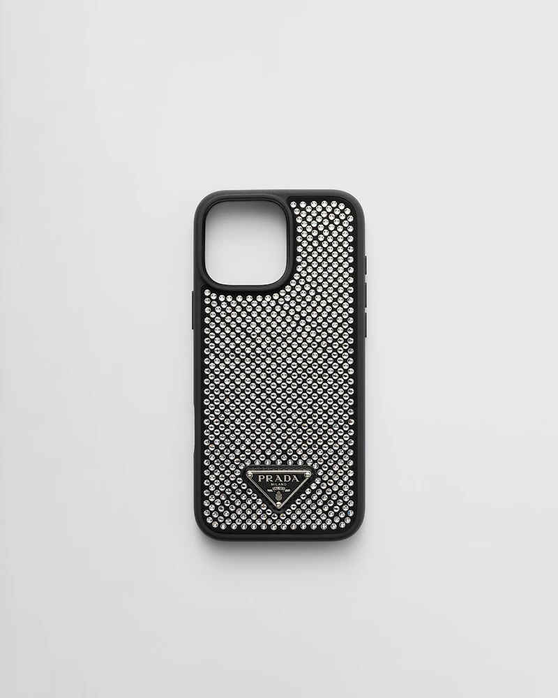 Crystal-studded cover for iPhone 16 Pro Max 