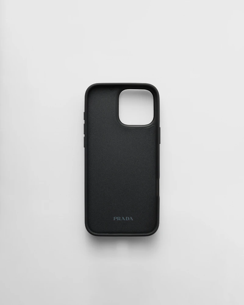 Saffiano leather case for iPhone 16 Pro Max