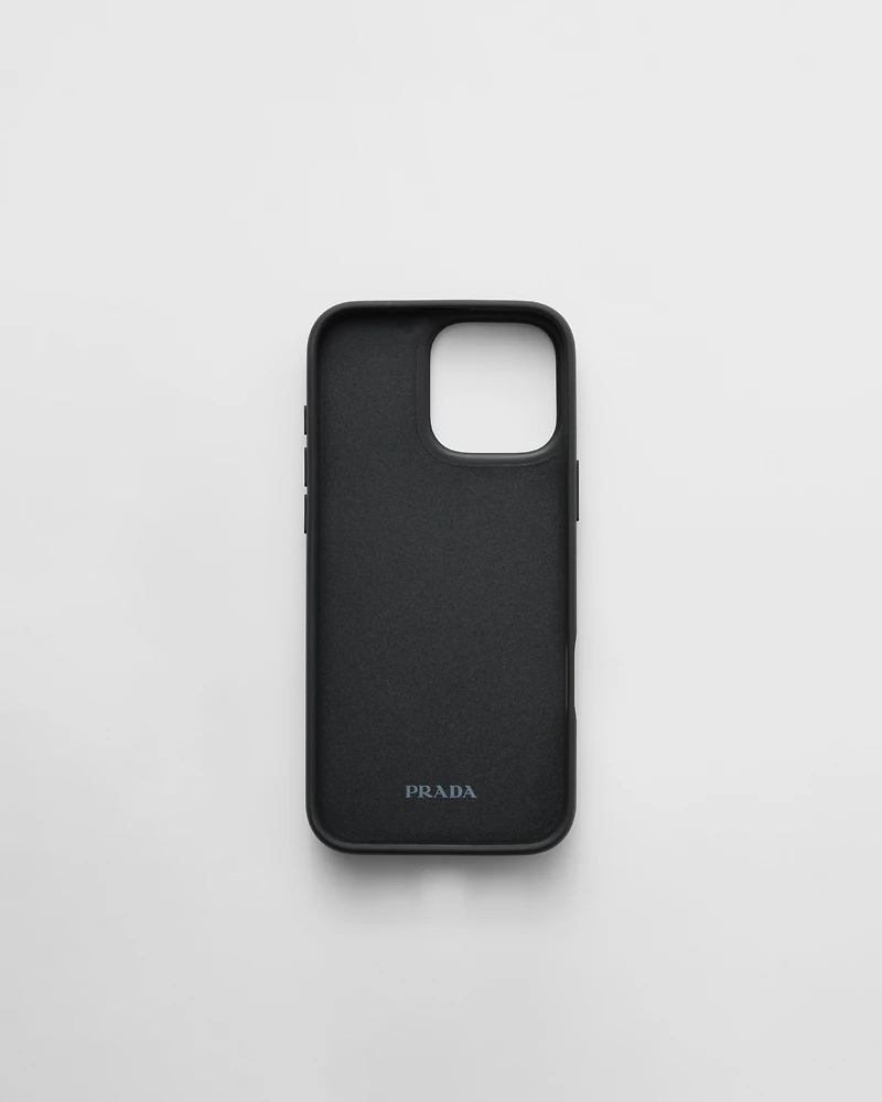 Saffiano leather case for iPhone 16 Pro Max