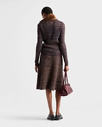 Wool and cashmere knit skirt