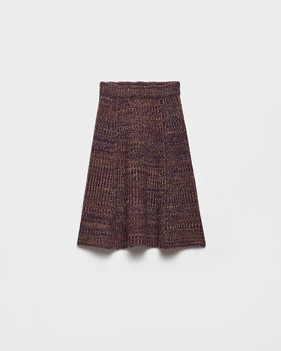 Wool and cashmere knit skirt