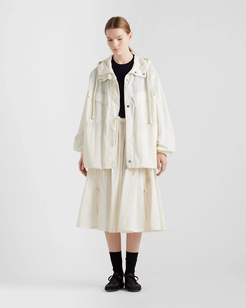Technical pongé skirt