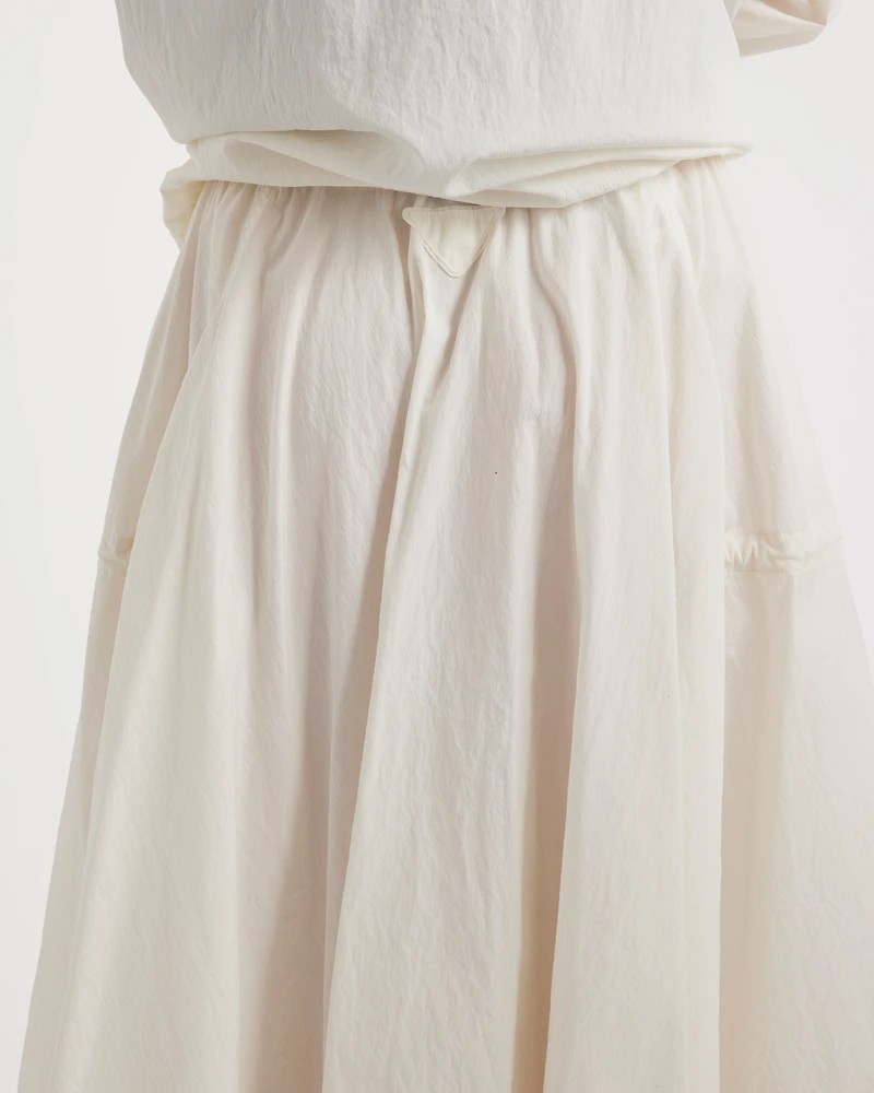 Technical pongé skirt
