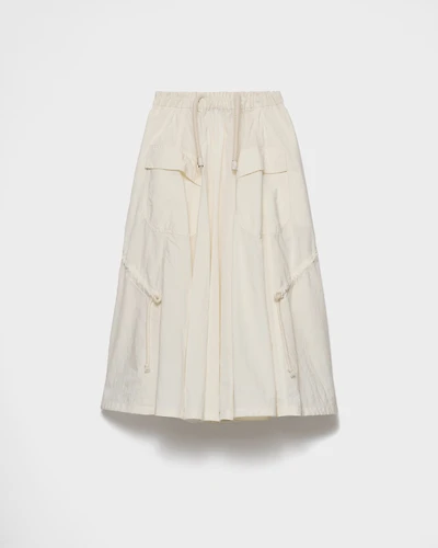 Technical pongé skirt