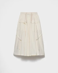 Technical pongé skirt