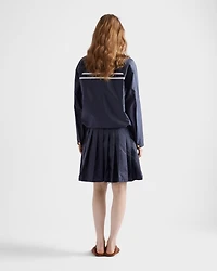 Light Re-Nylon pleated skirt