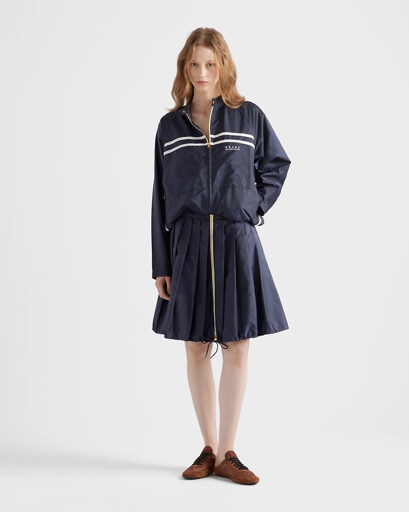 Light Re-Nylon pleated skirt