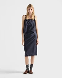 Light Re-Nylon pencil skirt