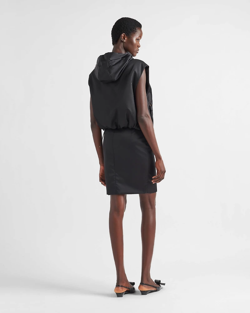 Re-Nylon pencil skirt