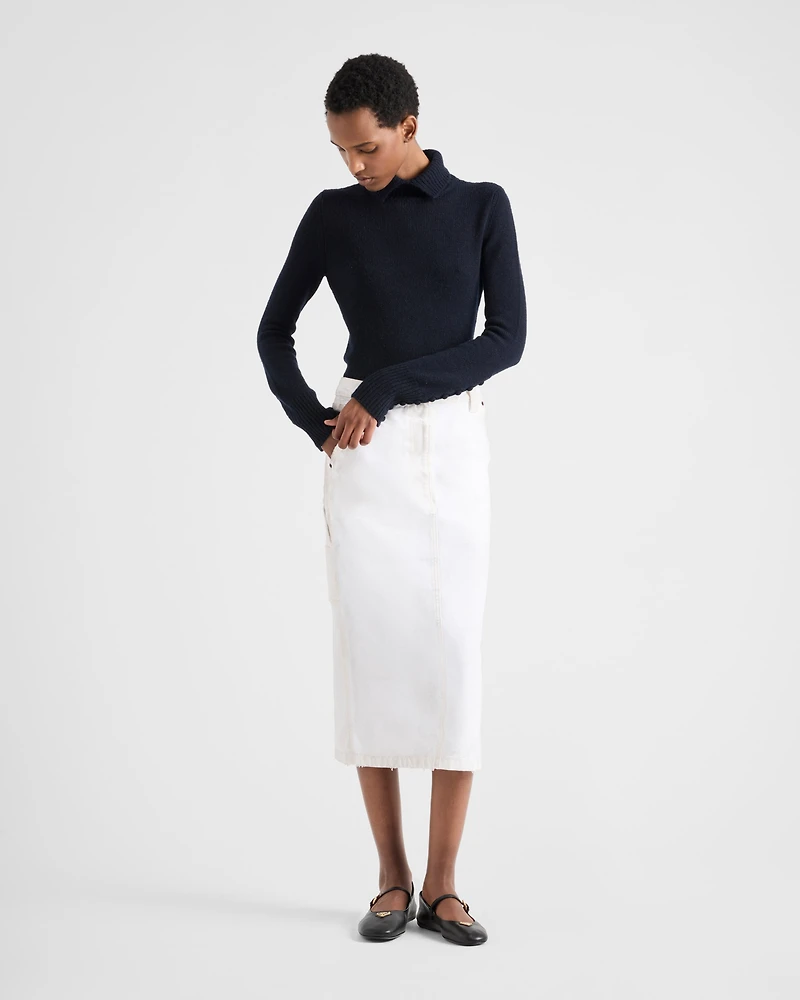Old canvas pencil skirt