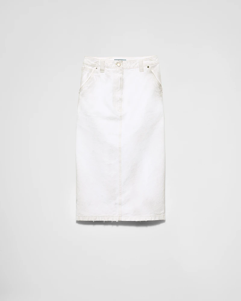 Old canvas pencil skirt