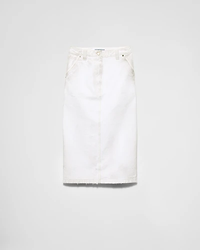 Old canvas pencil skirt