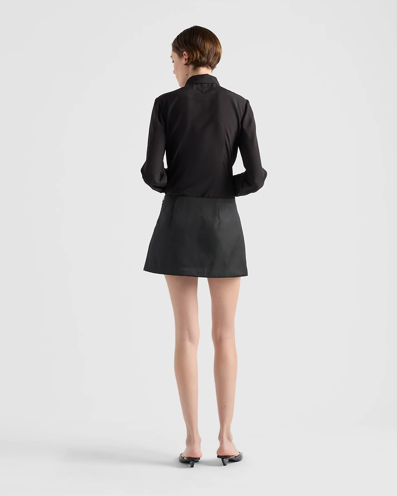 Re-Nylon wraparound miniskirt