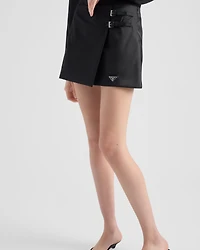 Re-Nylon wraparound miniskirt