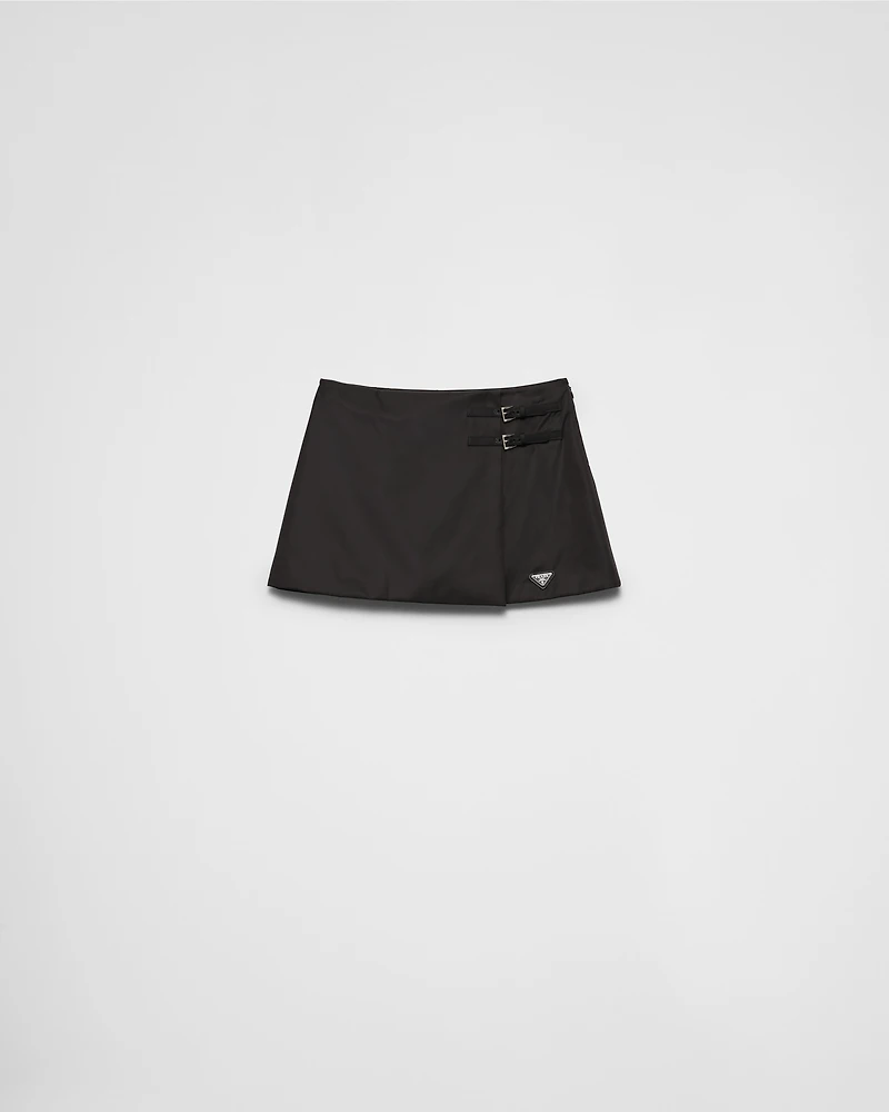 Re-Nylon wraparound miniskirt