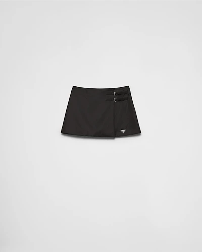 Re-Nylon wraparound miniskirt
