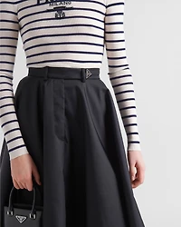 Re-Nylon pleated skirt