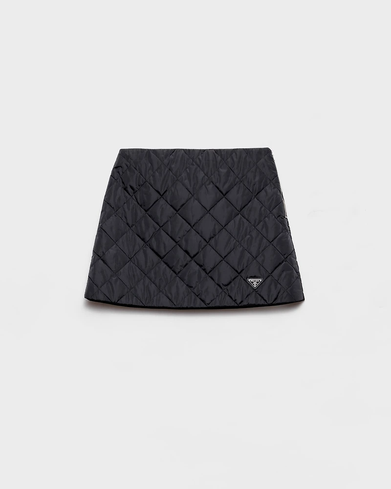 Lightweight, quilted Re-Nylon miniskirt