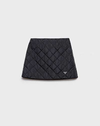 Lightweight, quilted Re-Nylon miniskirt