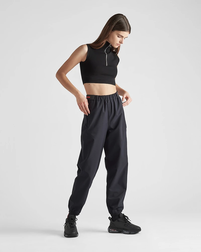 Light Bi-Stretch wide-leg pants