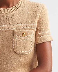 Cotton crew-neck dress