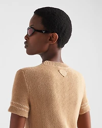 Cotton crew-neck dress