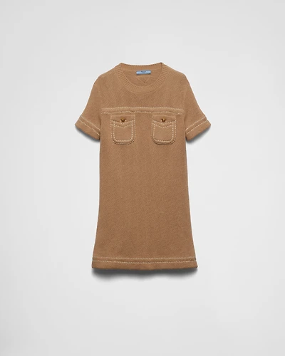 Cotton crew-neck dress